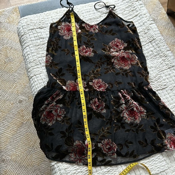 Y2K floral burnout sheer tunic top slip dress - Picture 10 of 10